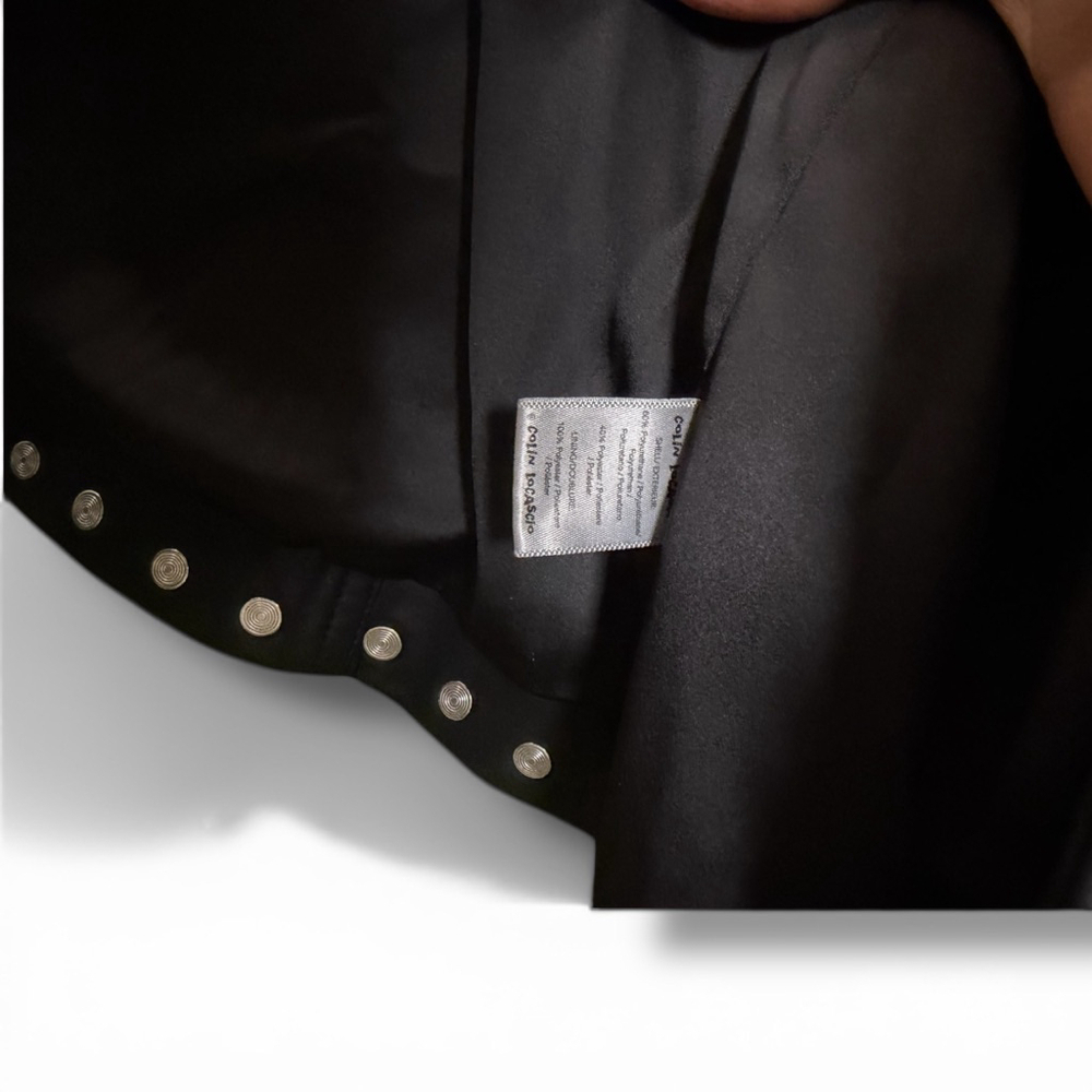 COLIN LOCASCIO Black Studded Bernie Vegan Leather Jacket S - Picture 7 of 9